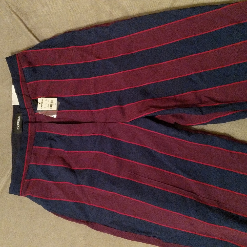 Express Super high waisted striped pants